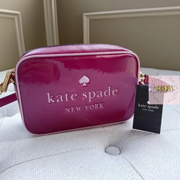 Kate Spade Oh Snap Mini Camera Bag Dark Raspberry Multi KJ054 - Picture 10 of 11